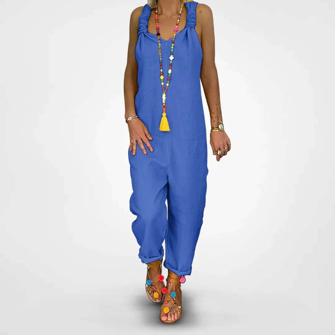 Tania - Stilfuld Jumpsuit med åben ryg
