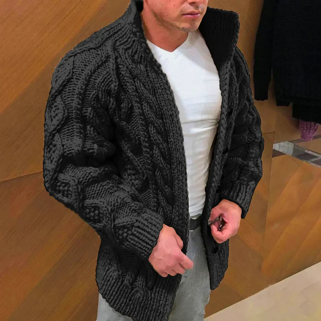 Alex - Hyggelig chunky strik cardigan sweater