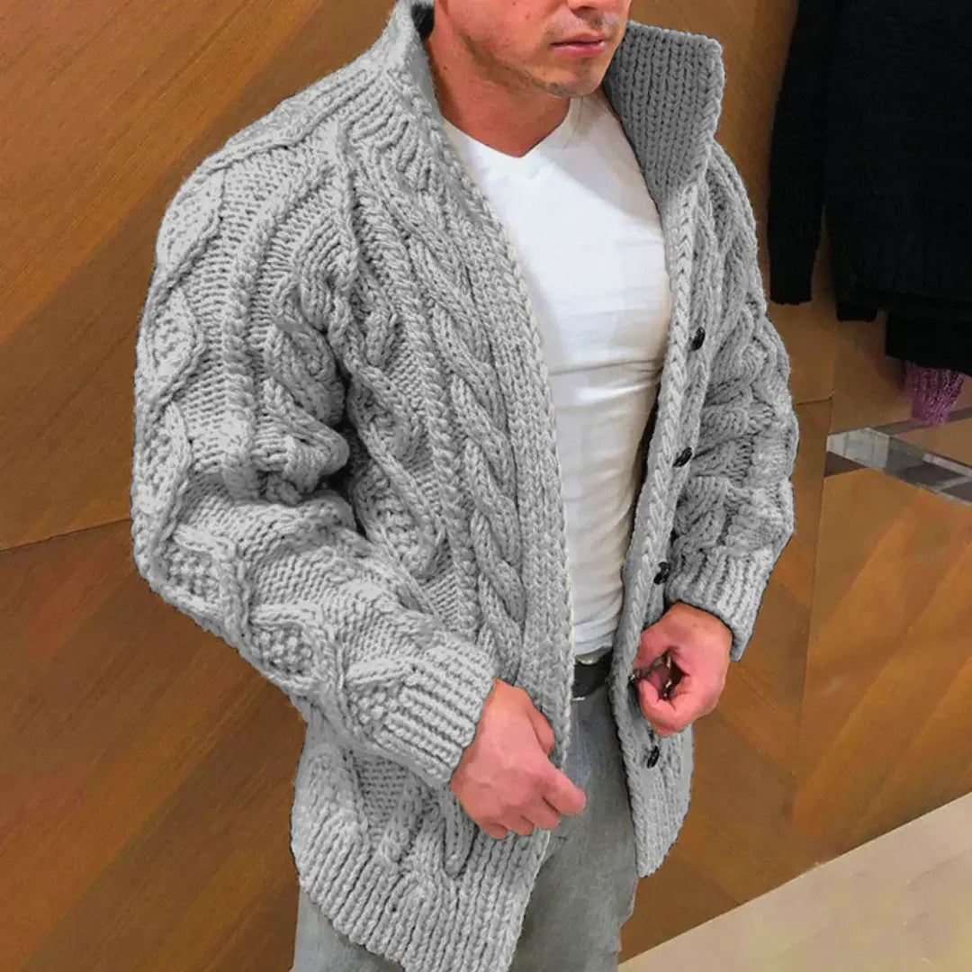 Alex - Hyggelig chunky strik cardigan sweater