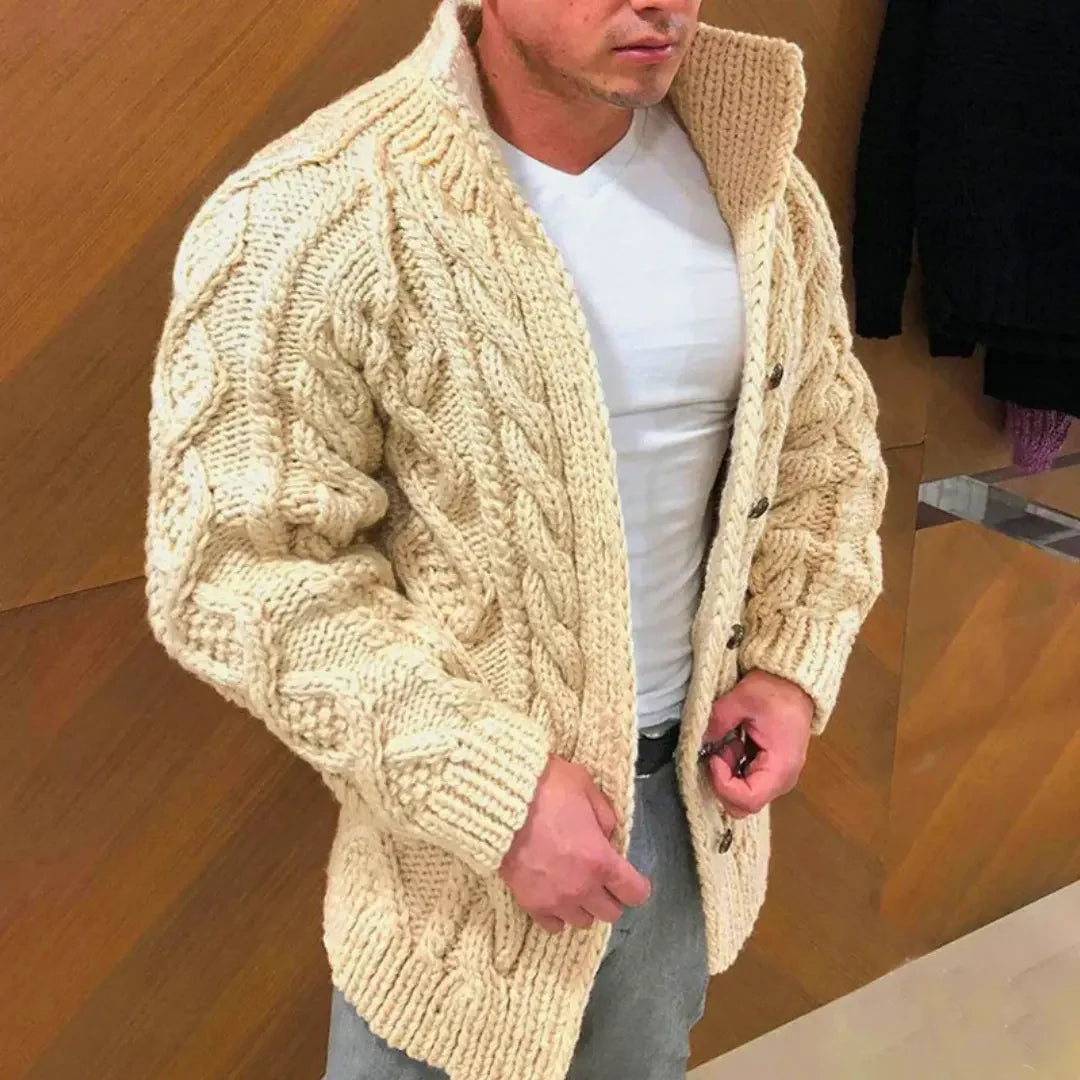 Alex - Hyggelig chunky strik cardigan sweater