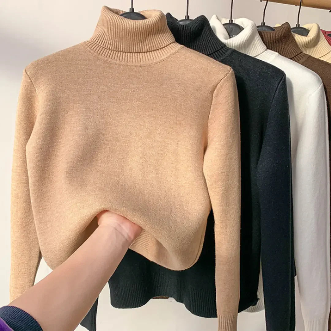 Ella - Ultra-blød fleece sweater med rullekrave