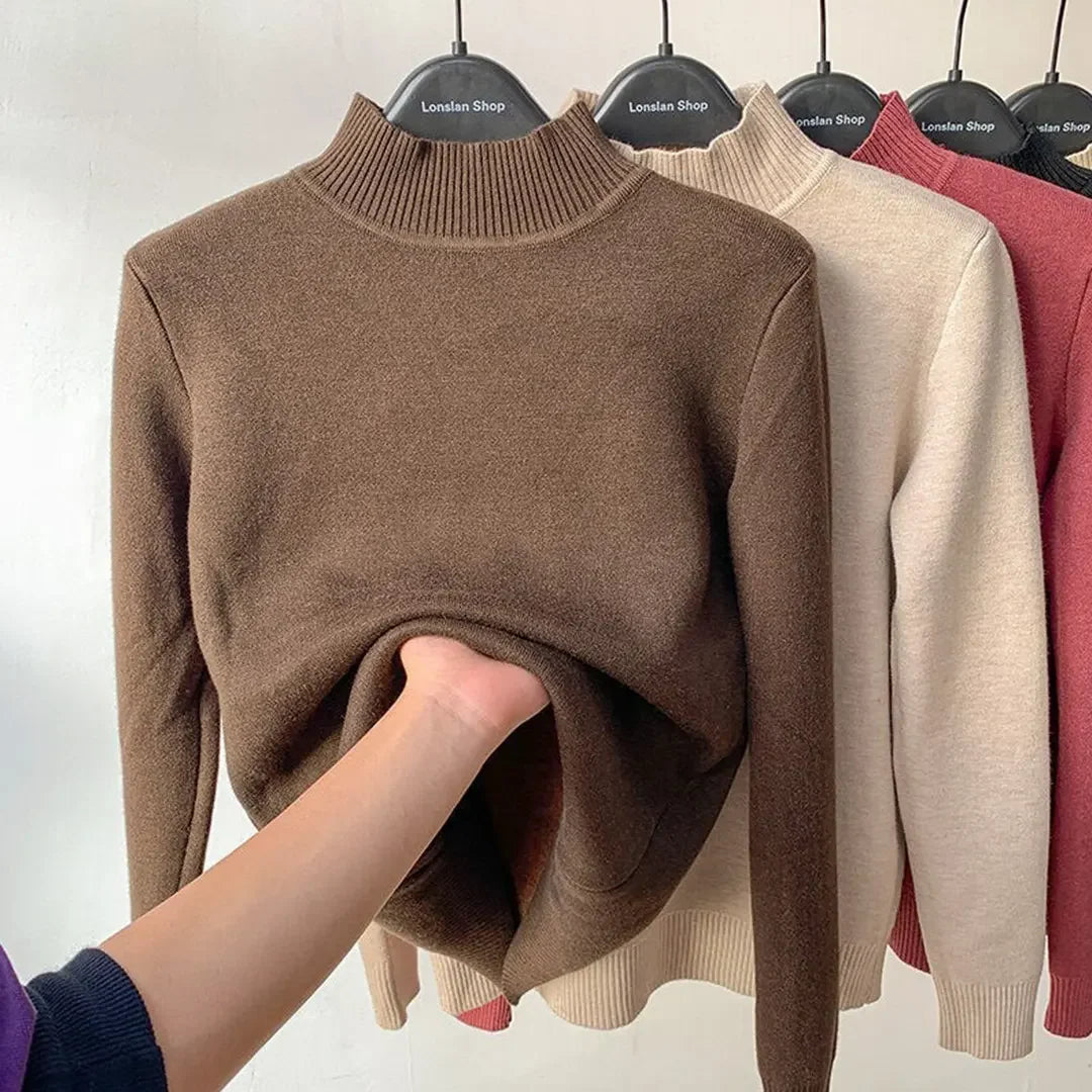 Ella - Ultra-blød fleece sweater med rullekrave