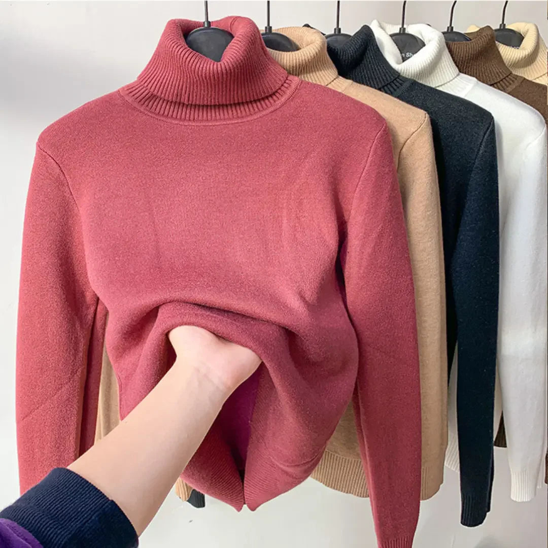 Ella - Ultra-blød fleece sweater med rullekrave