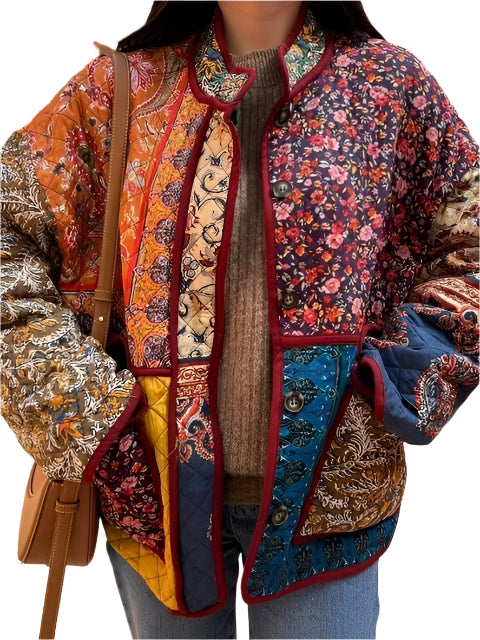 Amor - Bohemian patchwork quiltet jakke til kvinder