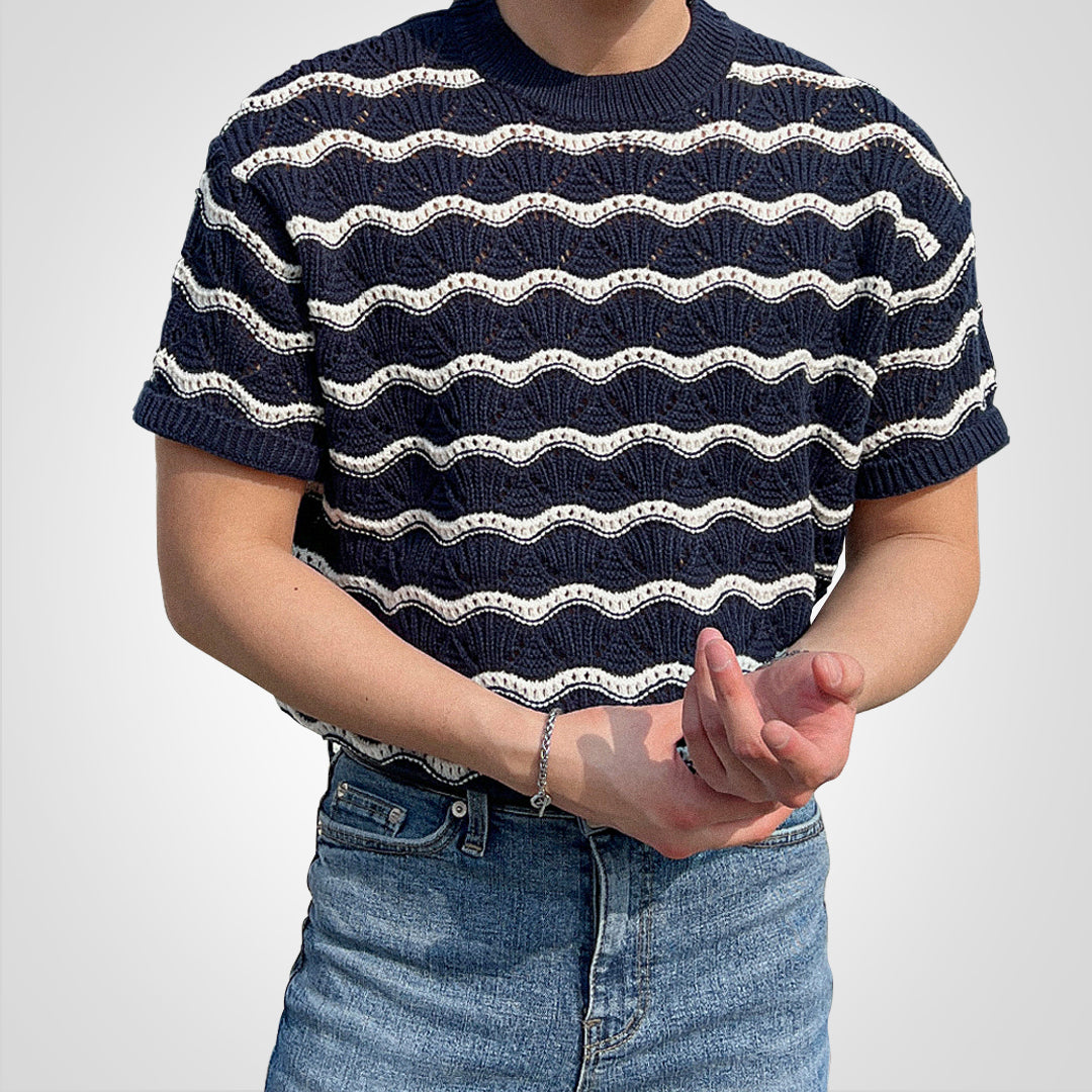 Josiah - Afslappet t-shirt i kyststrik