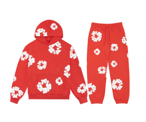 BlossomEase - Unisex blomster hættetrøje og joggingbukser sæt