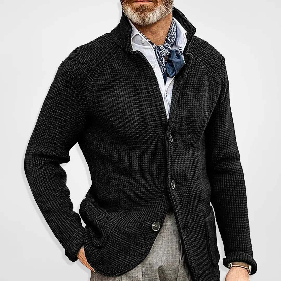 Jude - Ultimativ vaffelstrikket cardigan med knapper
