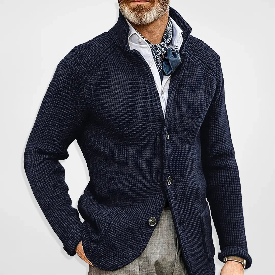 Jude - Ultimativ vaffelstrikket cardigan med knapper