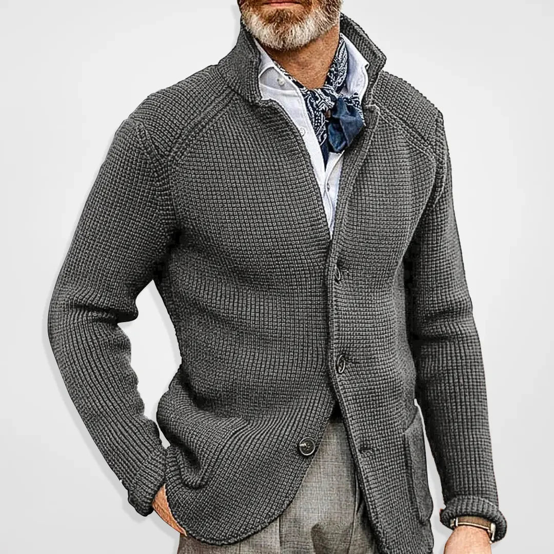 Jude - Ultimativ vaffelstrikket cardigan med knapper