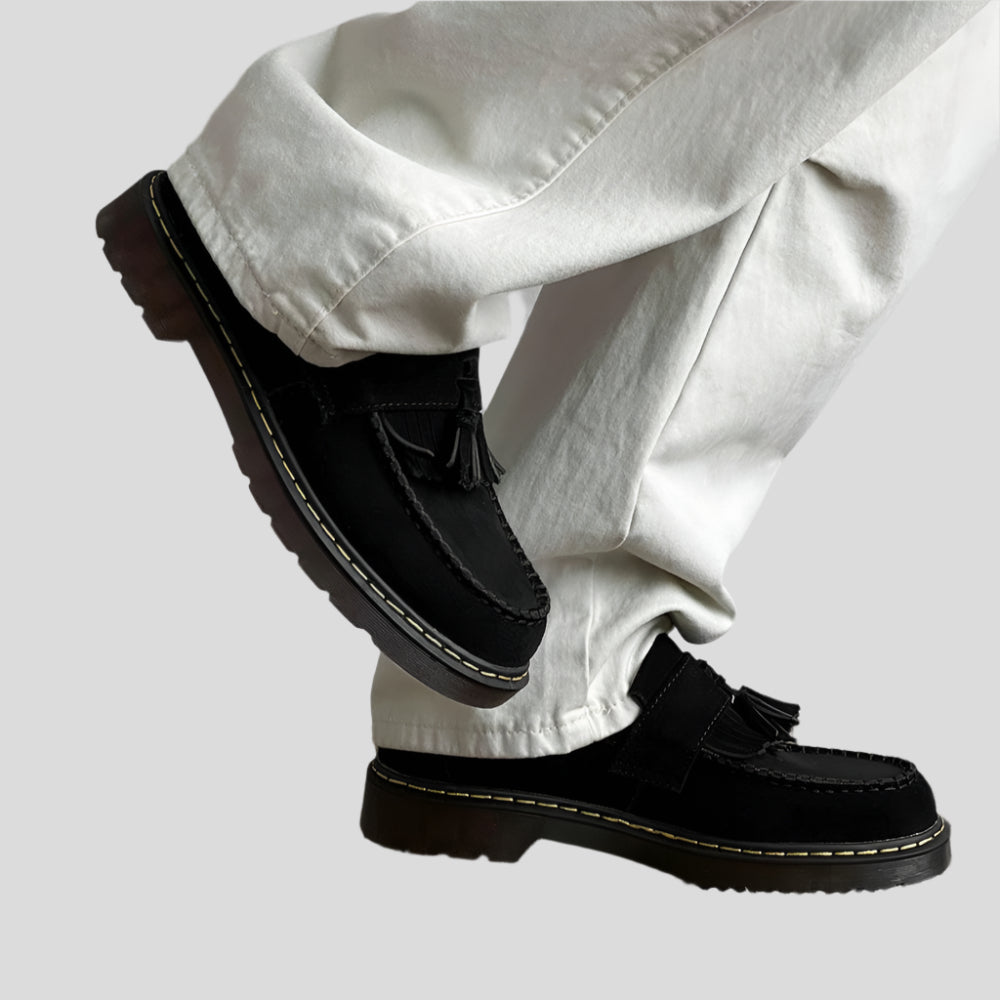 Velano Herre-loafers med kvaster i ruskind – Klassisk slip-on elegance