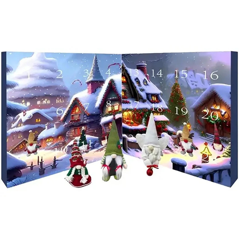 Julemandens adventskalenderdekoration