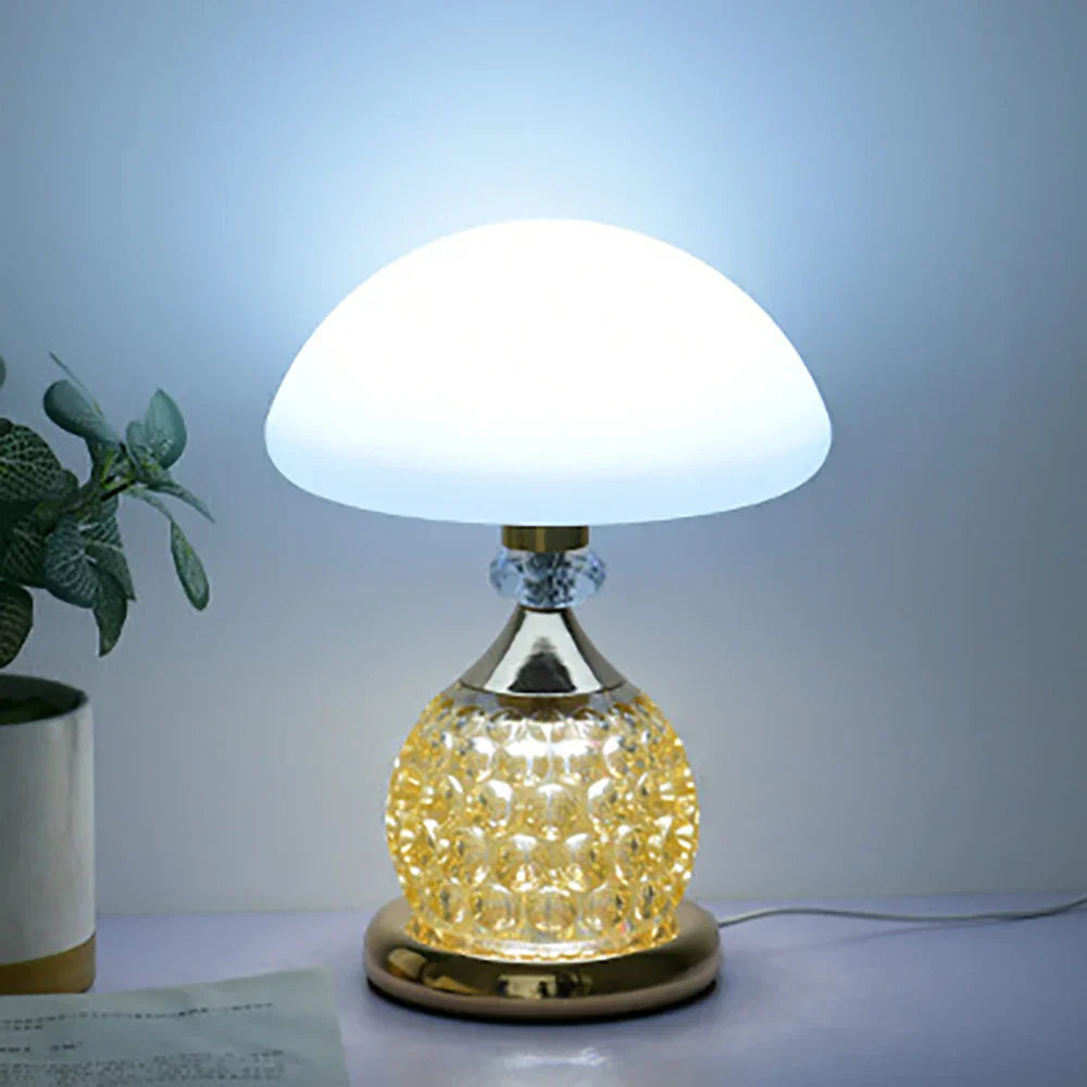 GlowCap USB-sengelampe med svampeform