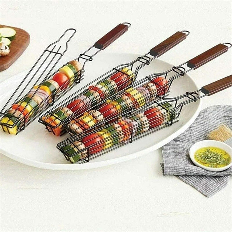 GrillMester Premium Grillkurv Sæt med Varmebestandige Håndtag