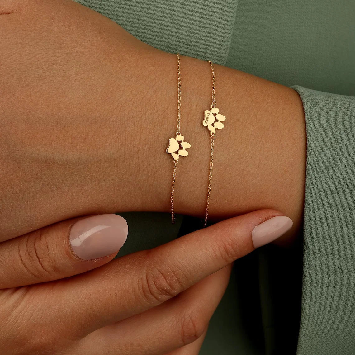 PawPrint Justerbar Charms-armbånd