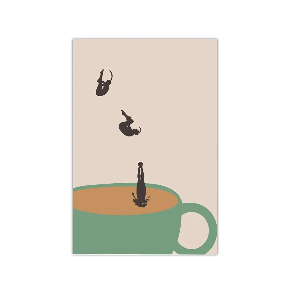 MugDive - Fantasifulde kunstplakater inspireret af kaffe