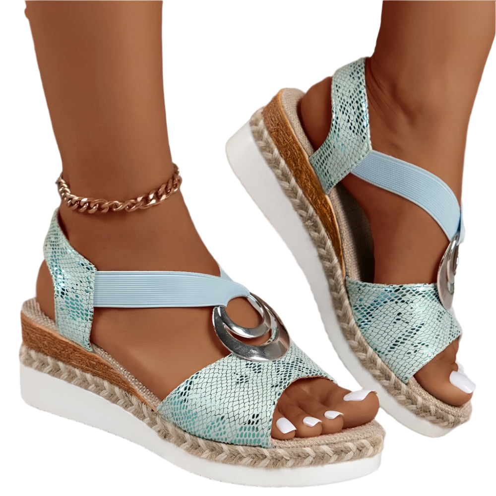 Belinda - Elastik med åben tå og sandaler med spænde