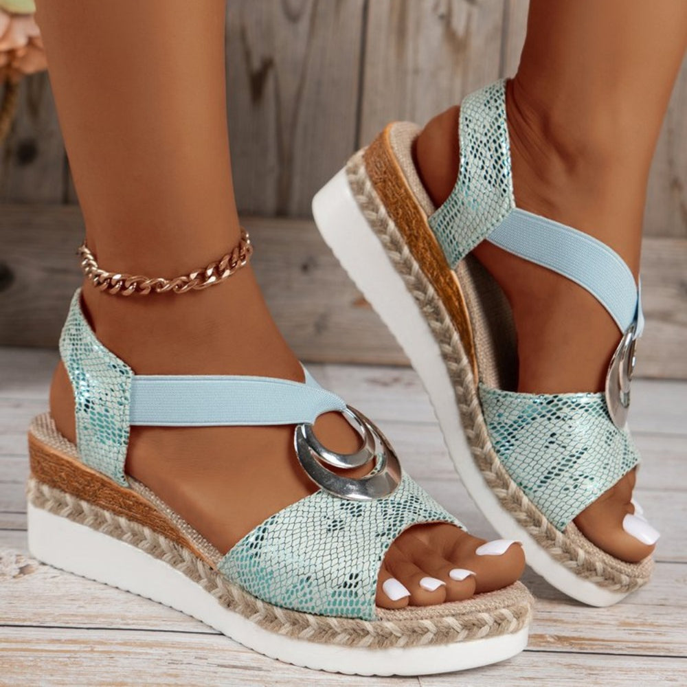 Belinda - Elastik med åben tå og sandaler med spænde