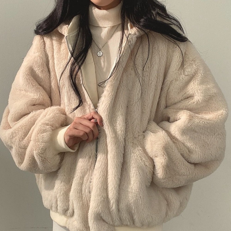 Melanie - Vendbar oversized hættetrøjejakke
