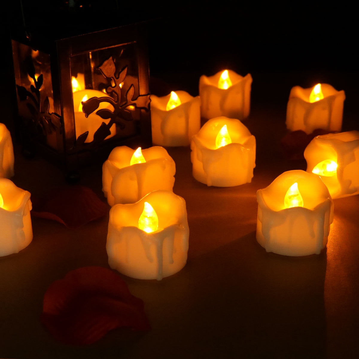 GlowEase LED Fyrfadslys med Fjernbetjening