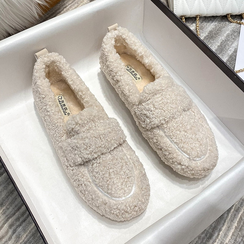 Britt - Hyggelige Stilfulde fuzzy loafers