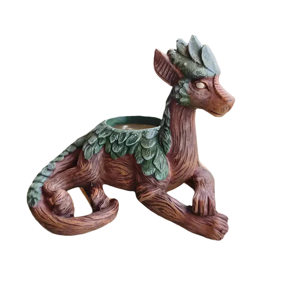 WhimsiDragon sukkulentplantekasse med legende fantasidesign