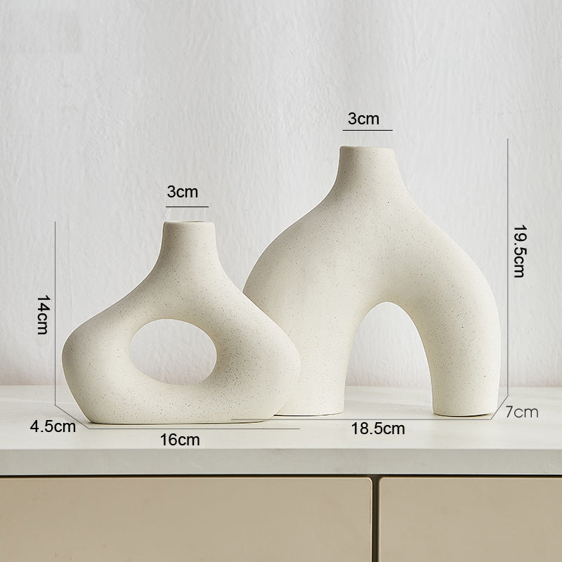 Orbiform Keramikvase – Moderne minimalistisk rundt design