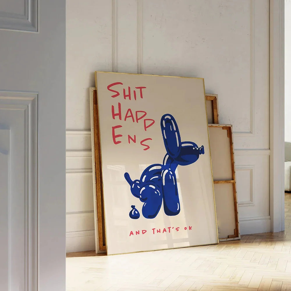 QuirkyFun - Humoristisk vægdekoration Hund ballon