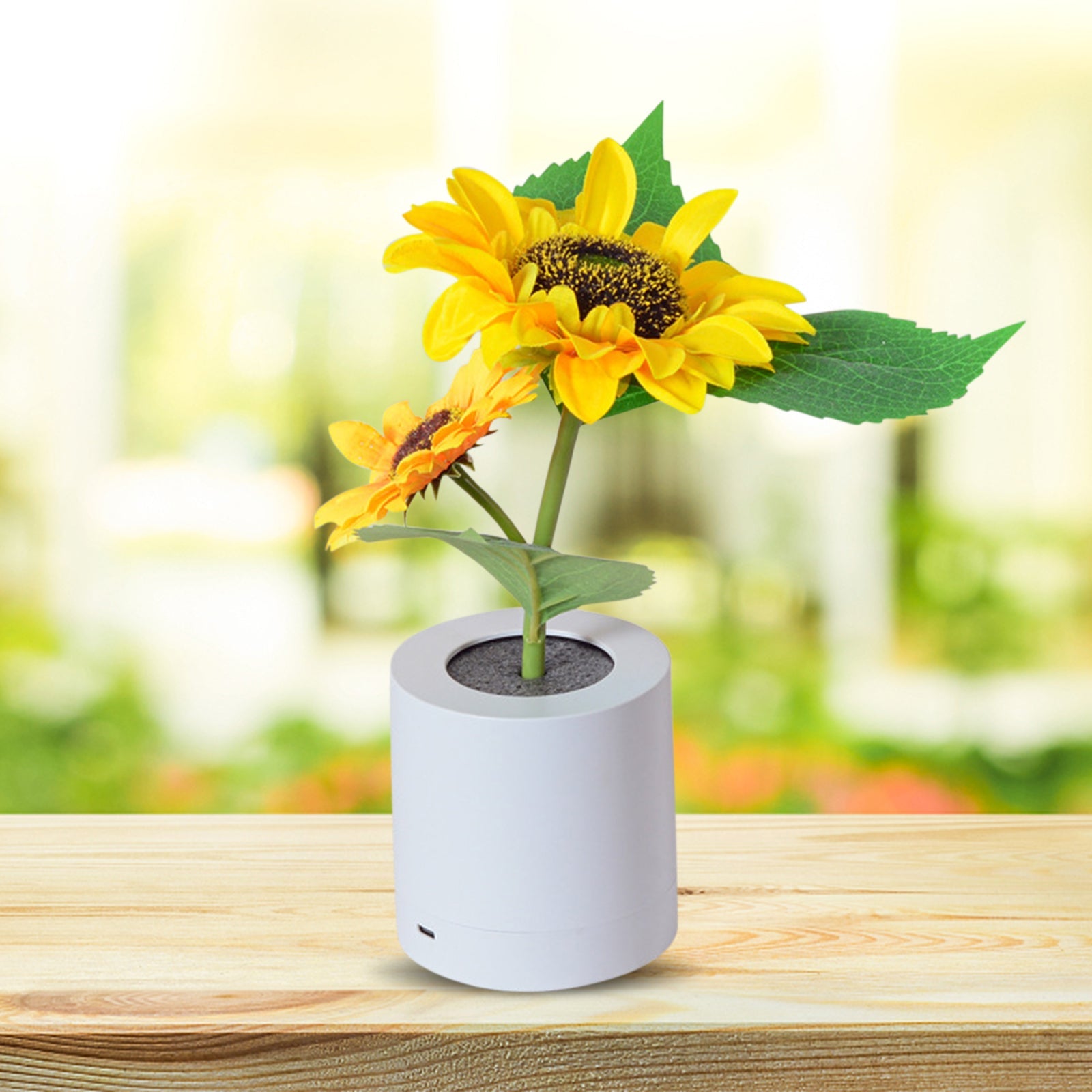 SolBlomst – Trådløs LED Solsikke Lampe til Dekoration
