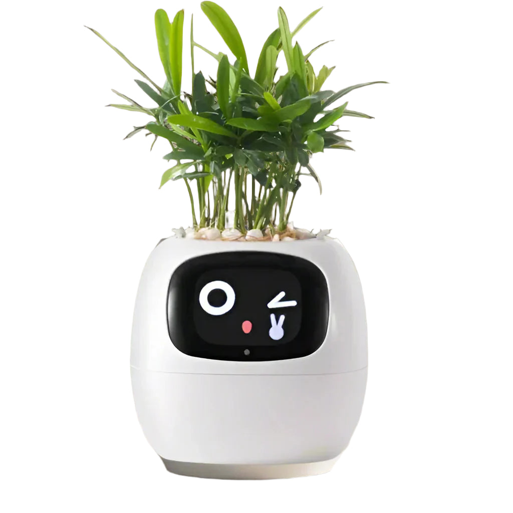 PlantPal Smart Interactive Planter – AI-drevet potte med animeret display og miljøsensorer