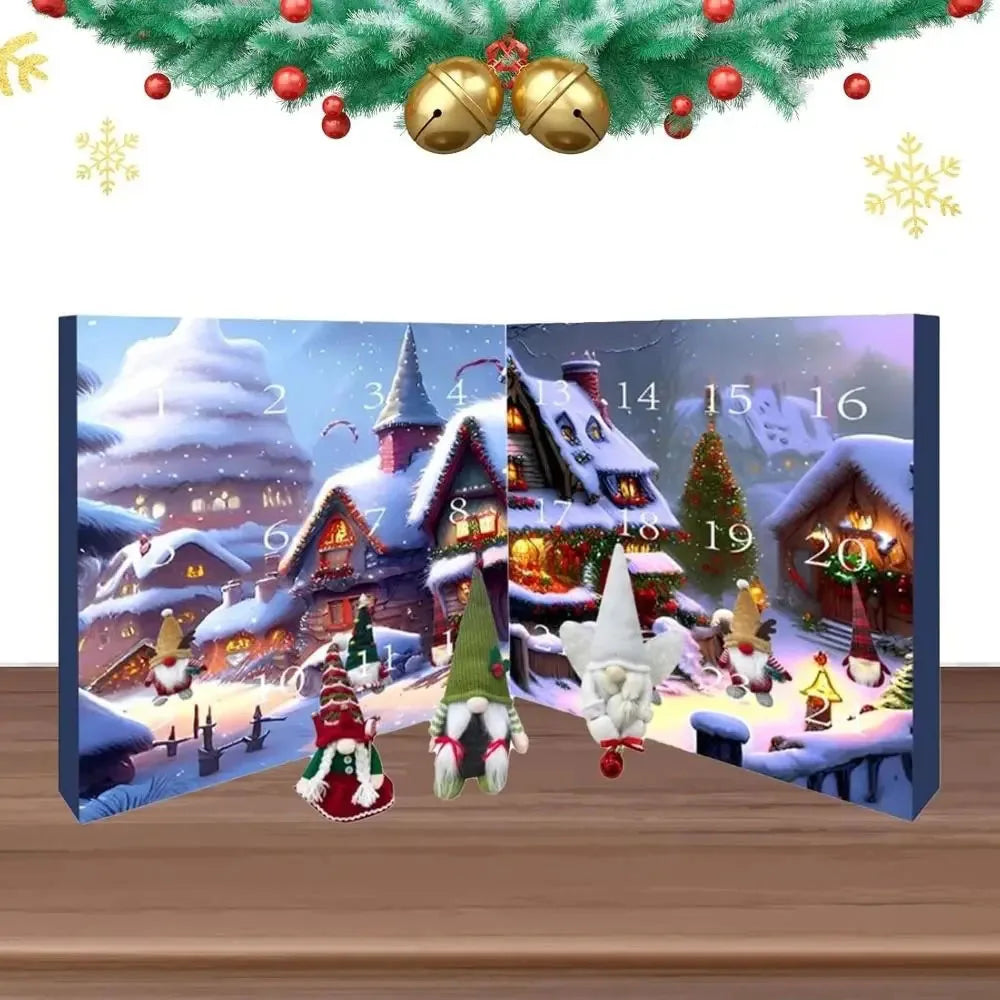 Julemandens adventskalenderdekoration