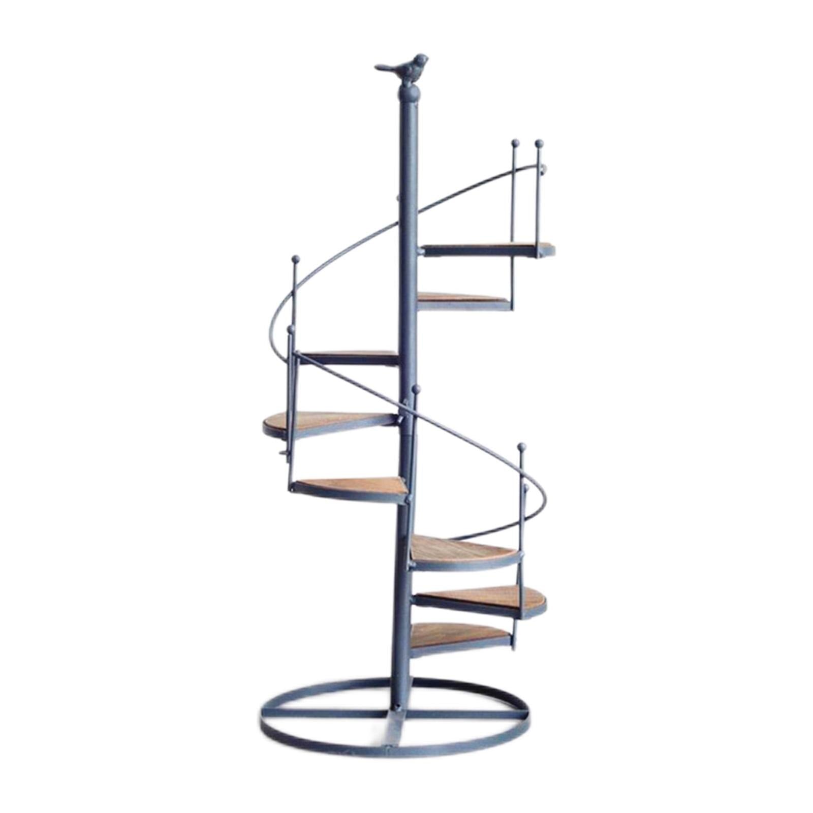 SpiraBloom Tiered Plant Stand – Elegant spiralformet plantestander til altanhaver
