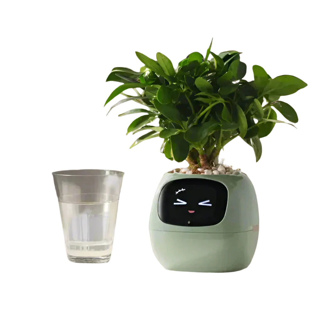 PlantPal Smart Interactive Planter – AI-drevet potte med animeret display og miljøsensorer