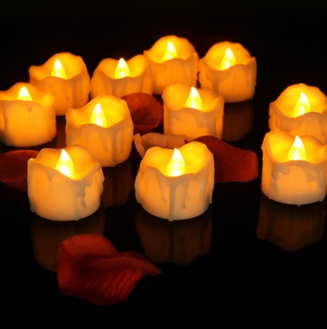 GlowEase LED Fyrfadslys med Fjernbetjening