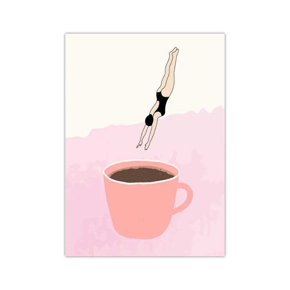 MugDive - Fantasifulde kunstplakater inspireret af kaffe