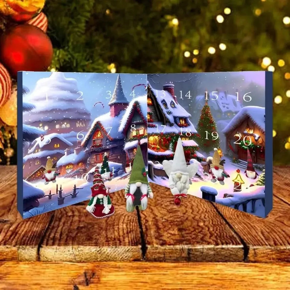 Julemandens adventskalenderdekoration