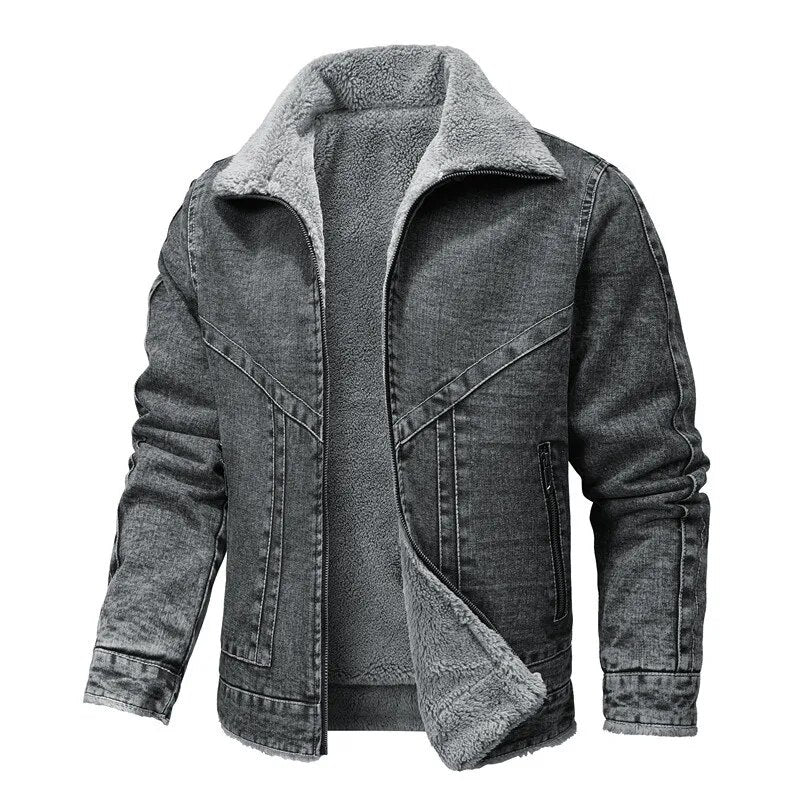 Vincent - Heritage sherpa-foret denimjakke til mænd