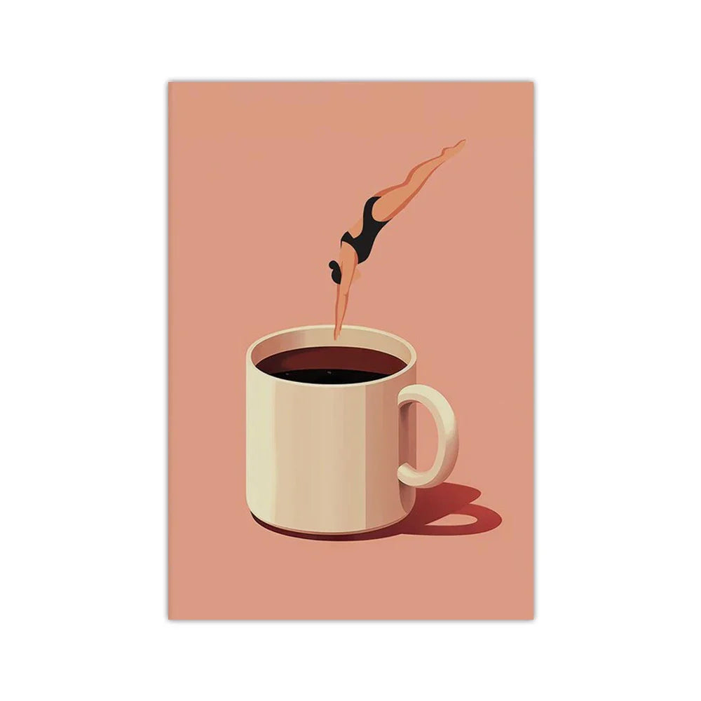 MugDive - Fantasifulde kunstplakater inspireret af kaffe