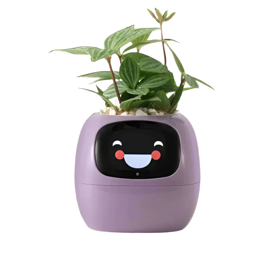 PlantPal Smart Interactive Planter – AI-drevet potte med animeret display og miljøsensorer