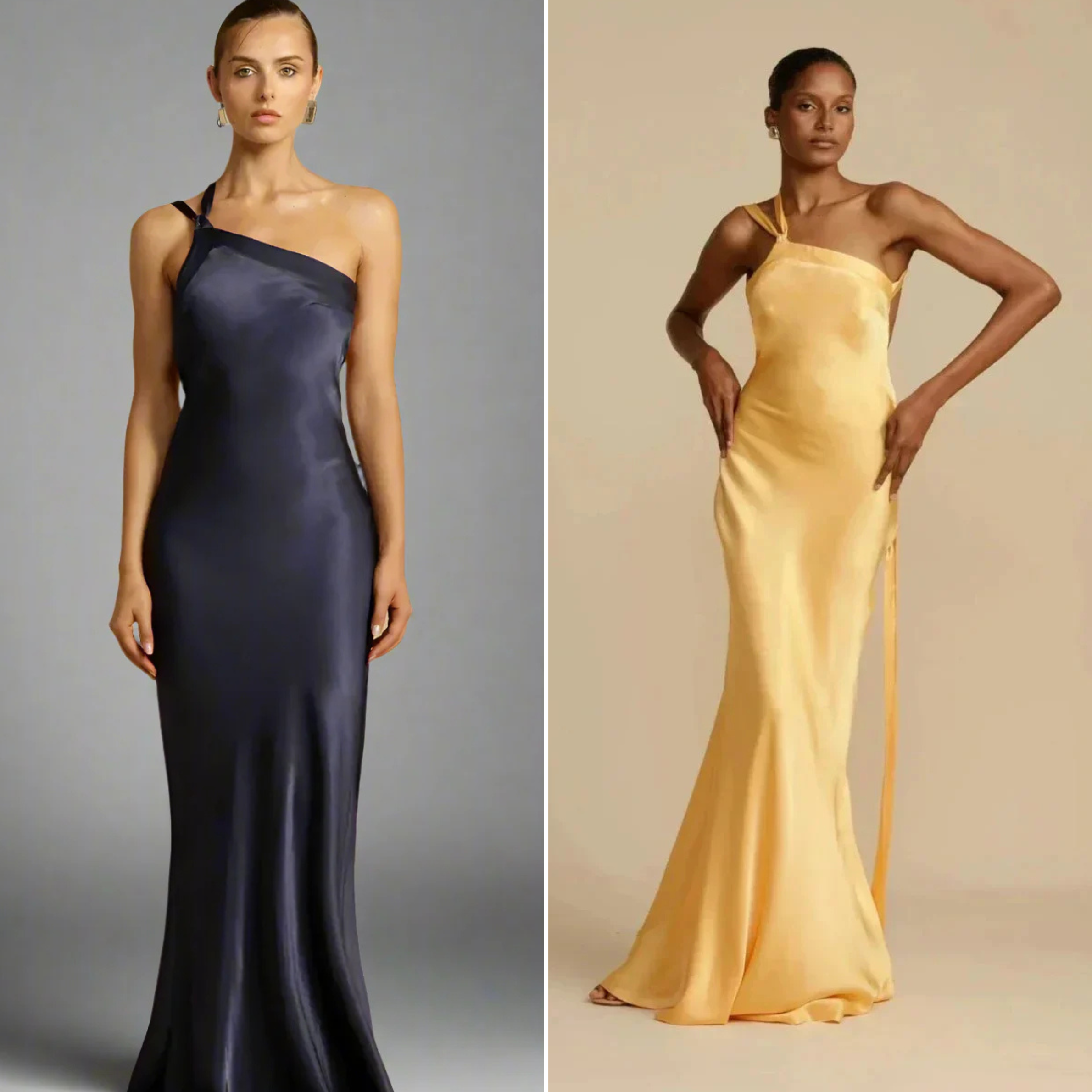 GalaGlide One-Shoulder Maxi-kjole – Elegant asymmetrisk kjole med åben ryg
