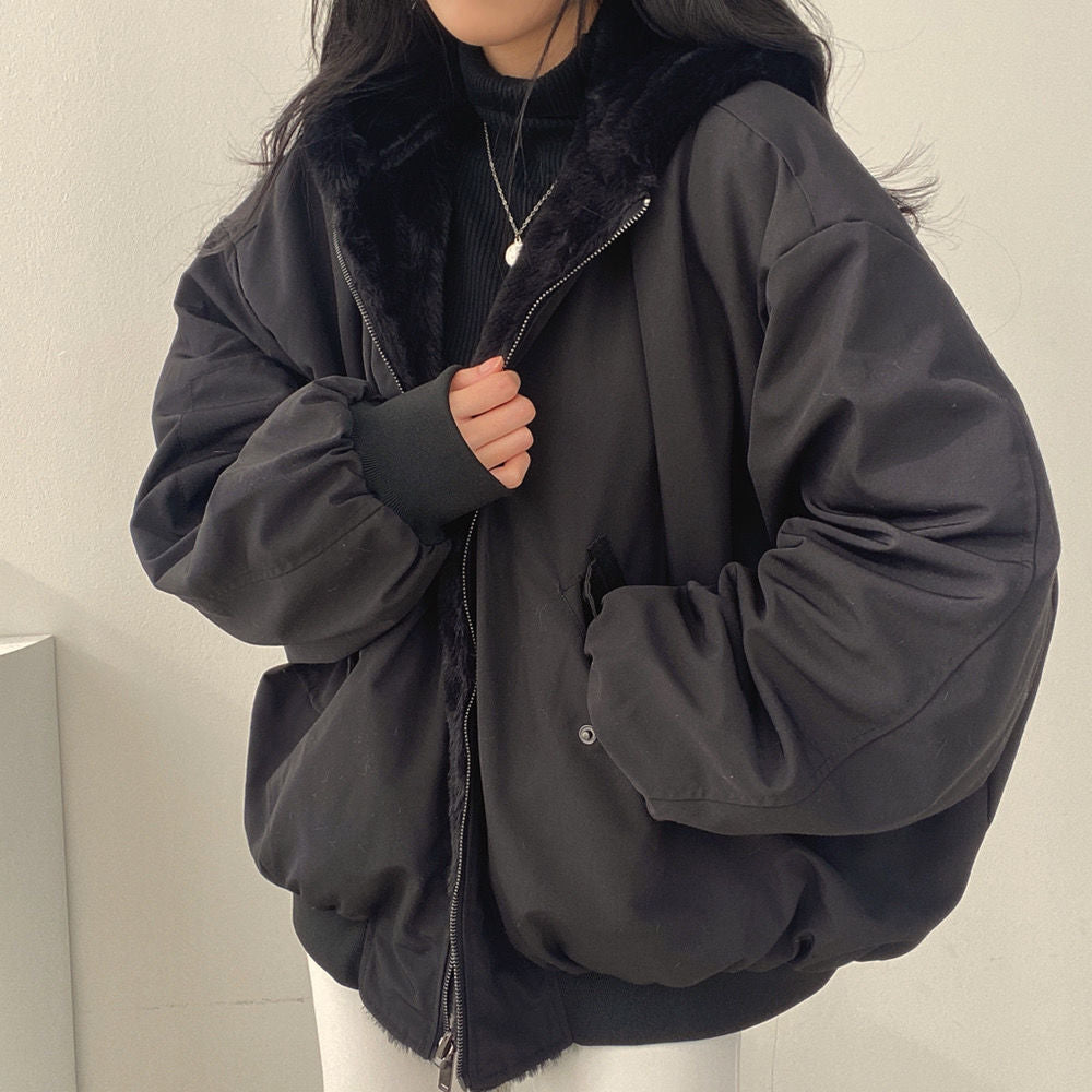 Melanie - Vendbar oversized hættetrøjejakke