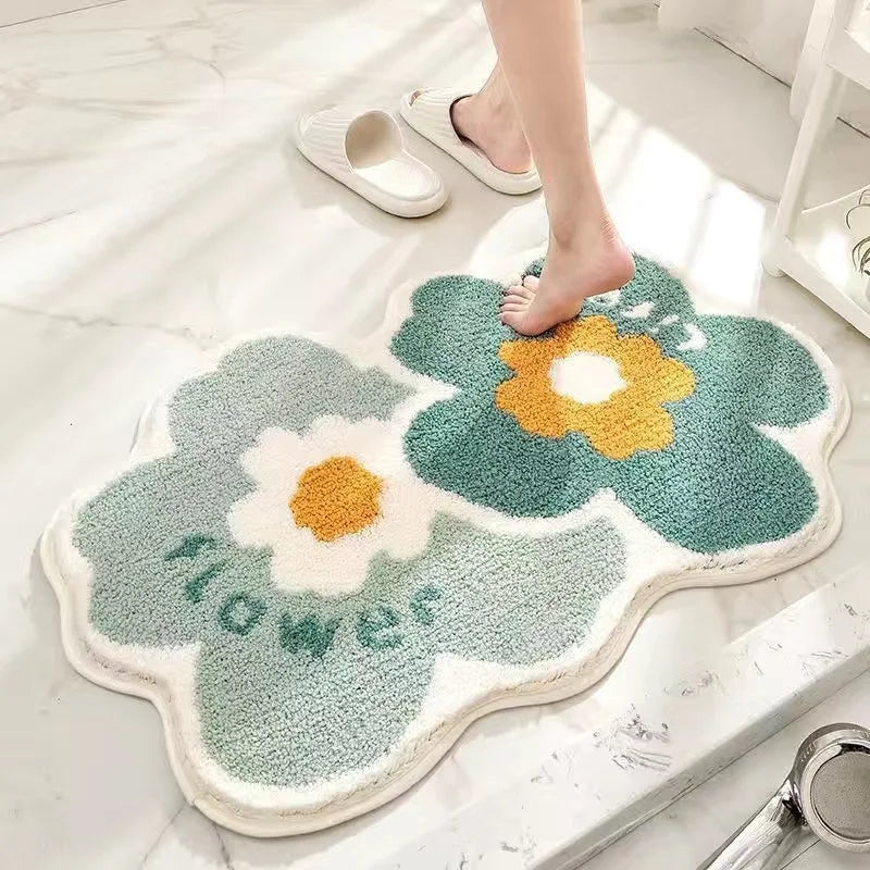 Blomstebløv Skridsikker Badeværelsesmåtte