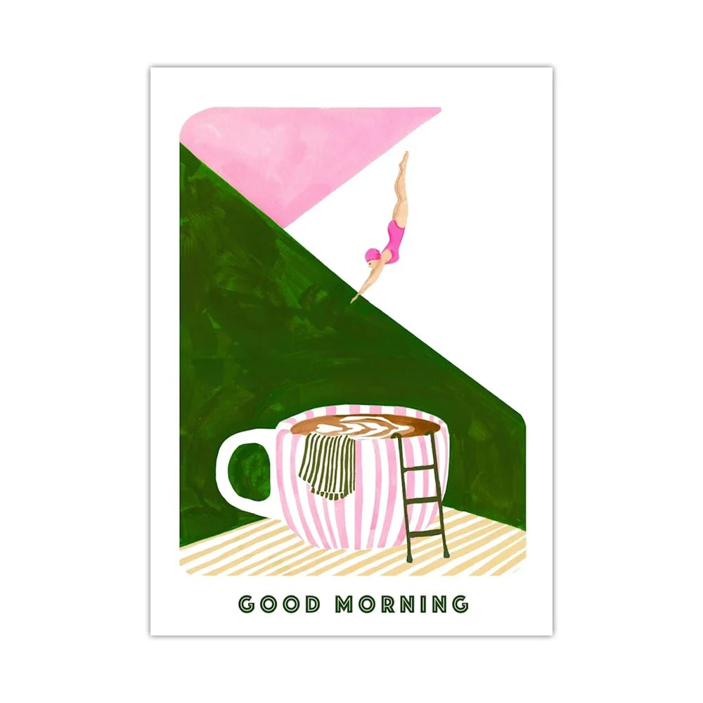 MugDive - Fantasifulde kunstplakater inspireret af kaffe