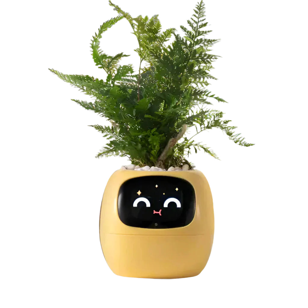 PlantPal Smart Interactive Planter – AI-drevet potte med animeret display og miljøsensorer