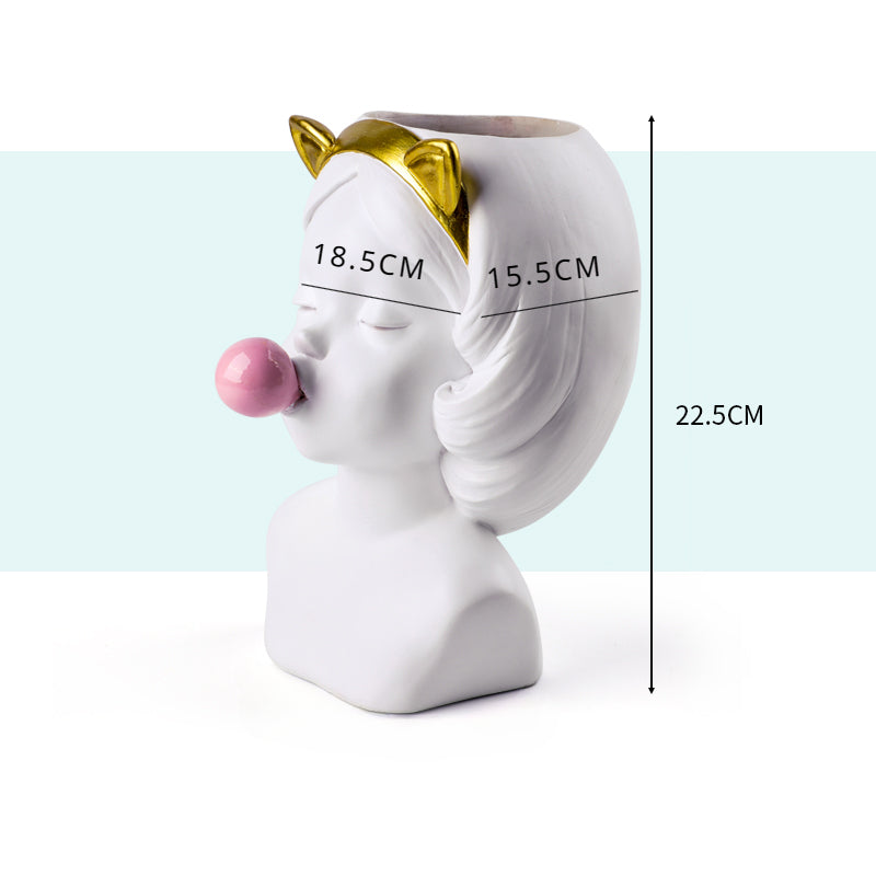 EarthenWhimsy Pop Art Vase – Kompakt Keramikvase