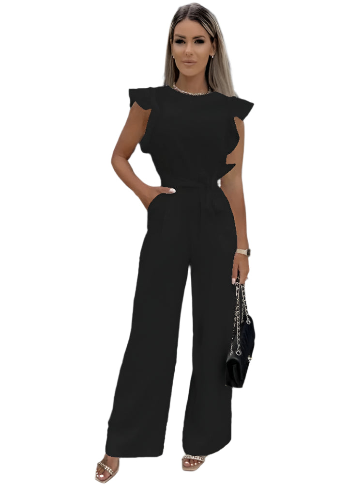 Elvira Elegant Jumpsuit med Sløjfedetalje – Luksuriøs Onepiece til Kvinder