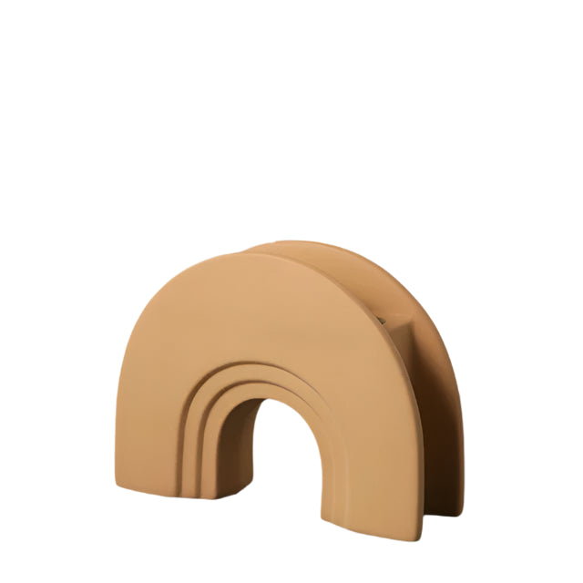 GeoSculpt Håndlavet Keramisk Vase – Moderne Geometrisk Design