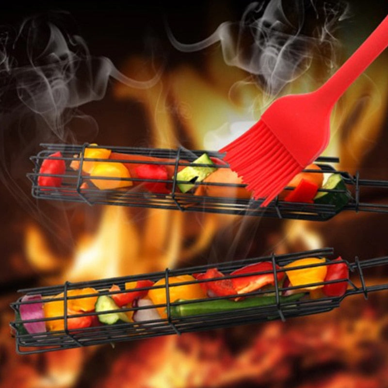 GrillMester Premium Grillkurv Sæt med Varmebestandige Håndtag