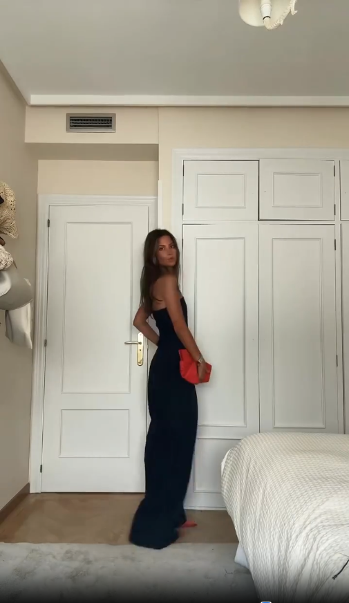 Luna stropløs jumpsuit med vide ben