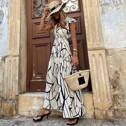 Yana - Summer Style Maxi Kjole med Hat