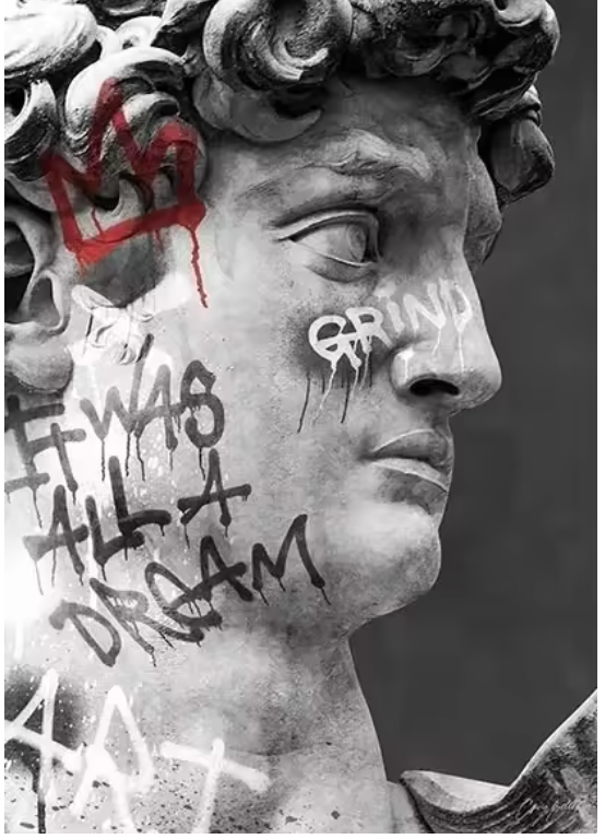 Noah David Hoved Graffiti Kunstplakat